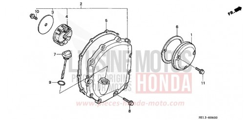 RIGHT CRANKCASE COVER CB1000FP de 1993